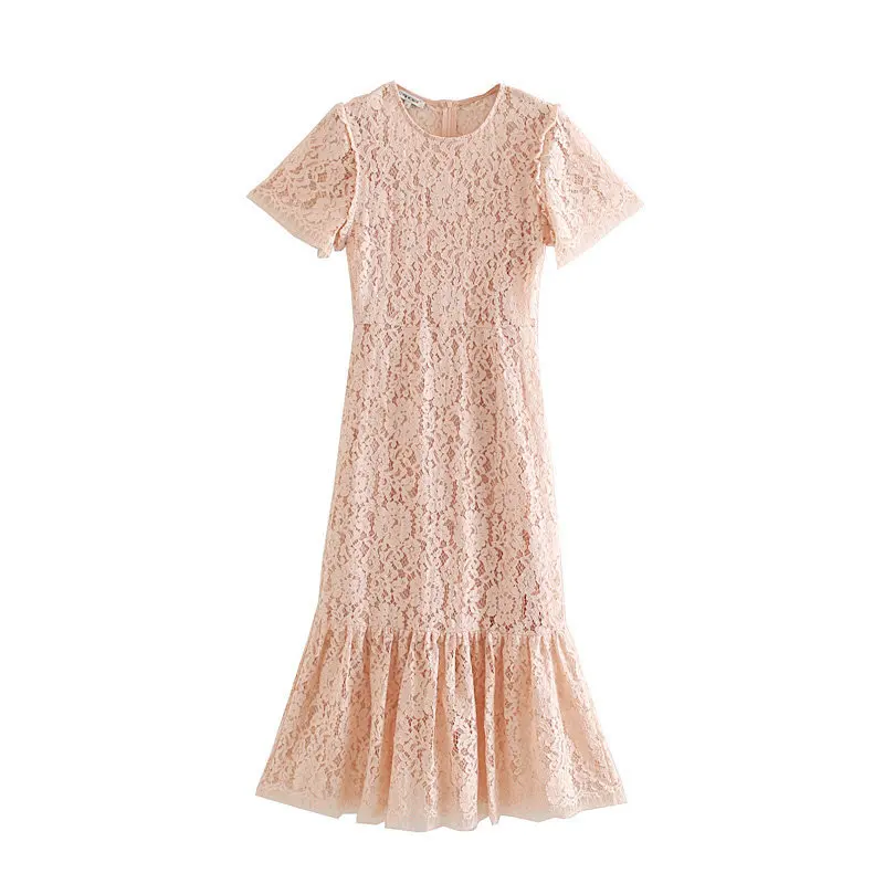 Dress Women's 2019 Autumn Fashion V-neck Cascading Lace Hollow out Sexy Dress Long Skirts
Dress Women's 2019 Autumn Fashion V-neck Cascading Lace Hollow out Sexy Dress Long Skirts