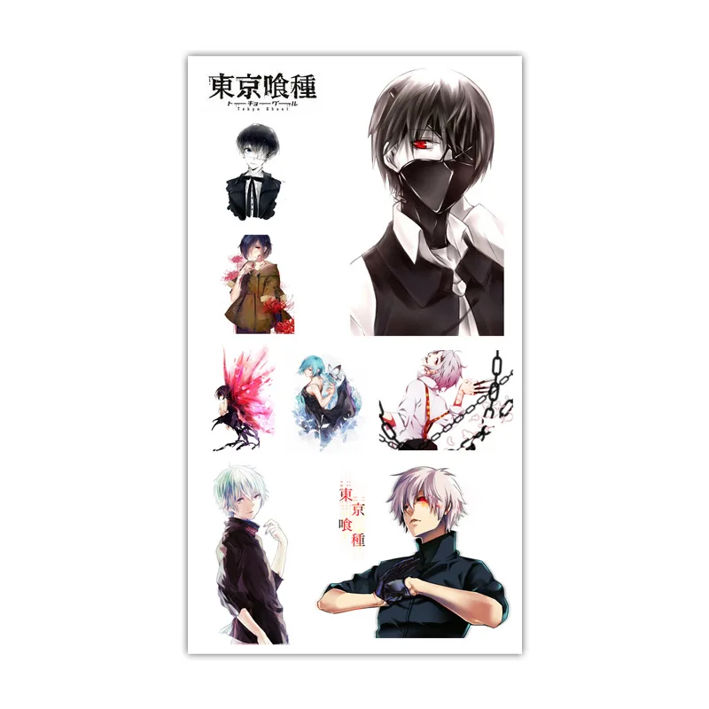 

1pc Tokyo Ghoul Tattoo Sticker Anime Stiker Water Transfer Temporary Children Tattoos Paper For Kids Body Arm