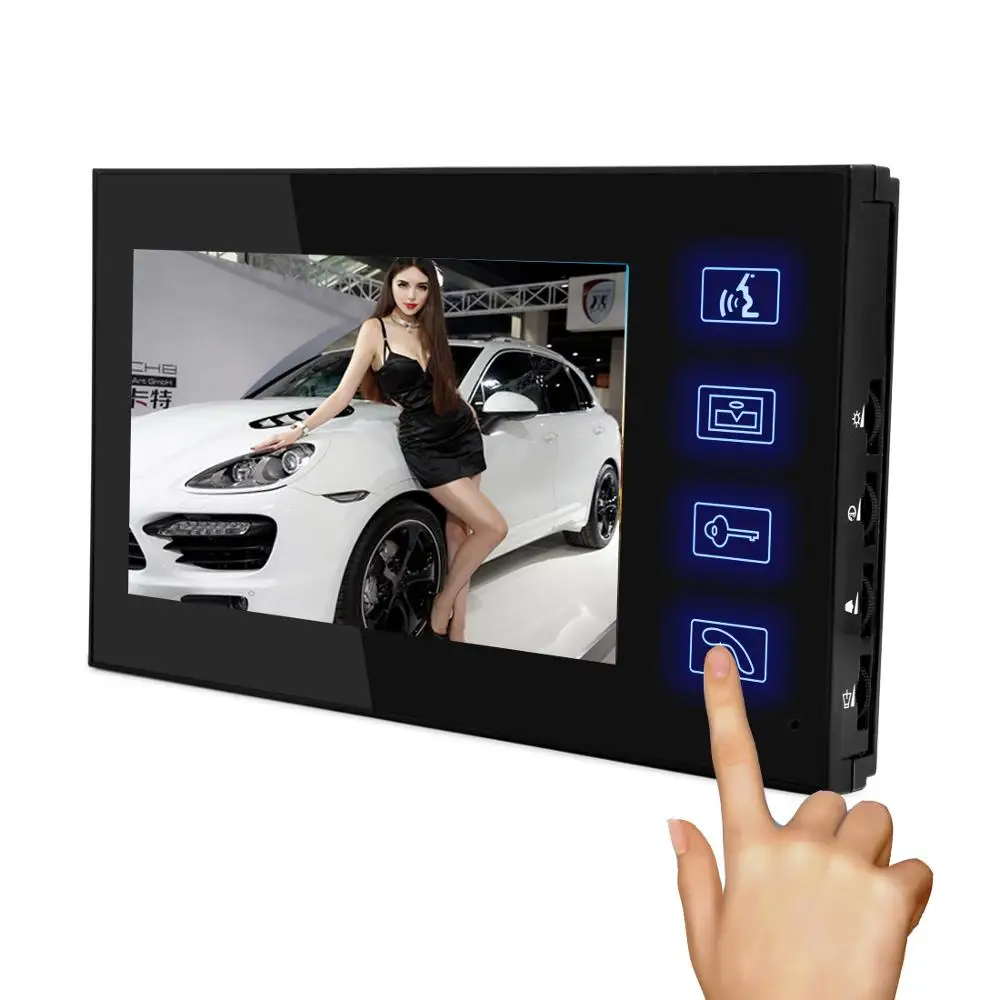 SmartYIBA Video Intercom 7 Inch Color TFT Monitor Wired Door Entry System Phone Doorbell | Безопасность и защита