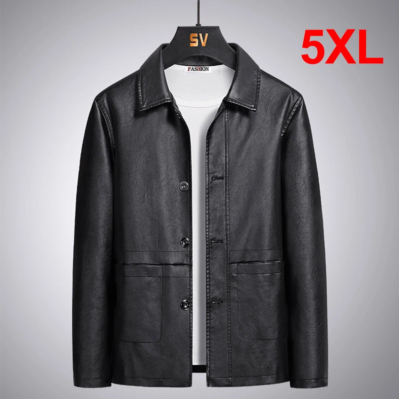 Роскошная куртка мужская из ПУ кожи, модная повседневная однотонная верхняя одежда, размера плюс 5XL, HA071, весна-осень 2021 
Роскошная куртка мужская из ПУ кожи, модная повседневная однотонная верхняя одежда, размера плюс 5XL, HA071, весна-осень 2021