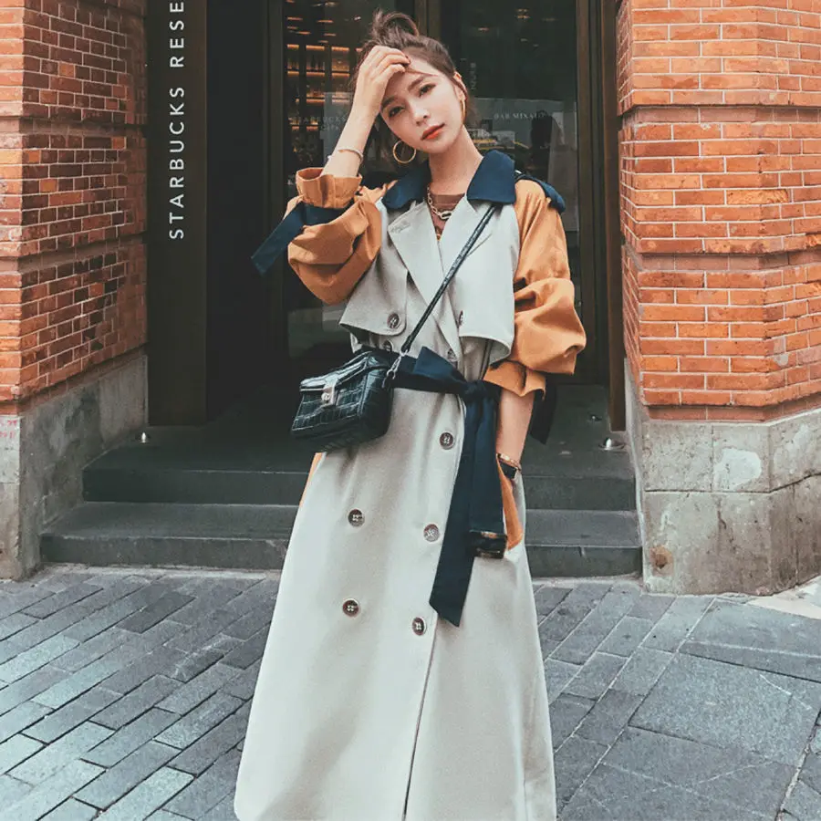 Windbreaker Women 's Mid-length England Style 2020 Autumn New Korean Style Popular Contrast Color Stitching Coat Coat Tide
Windbreaker Women 's Mid-length England Style 2020 Autumn New Korean Style Popular Contrast Color Stitching Coat Coat Tide