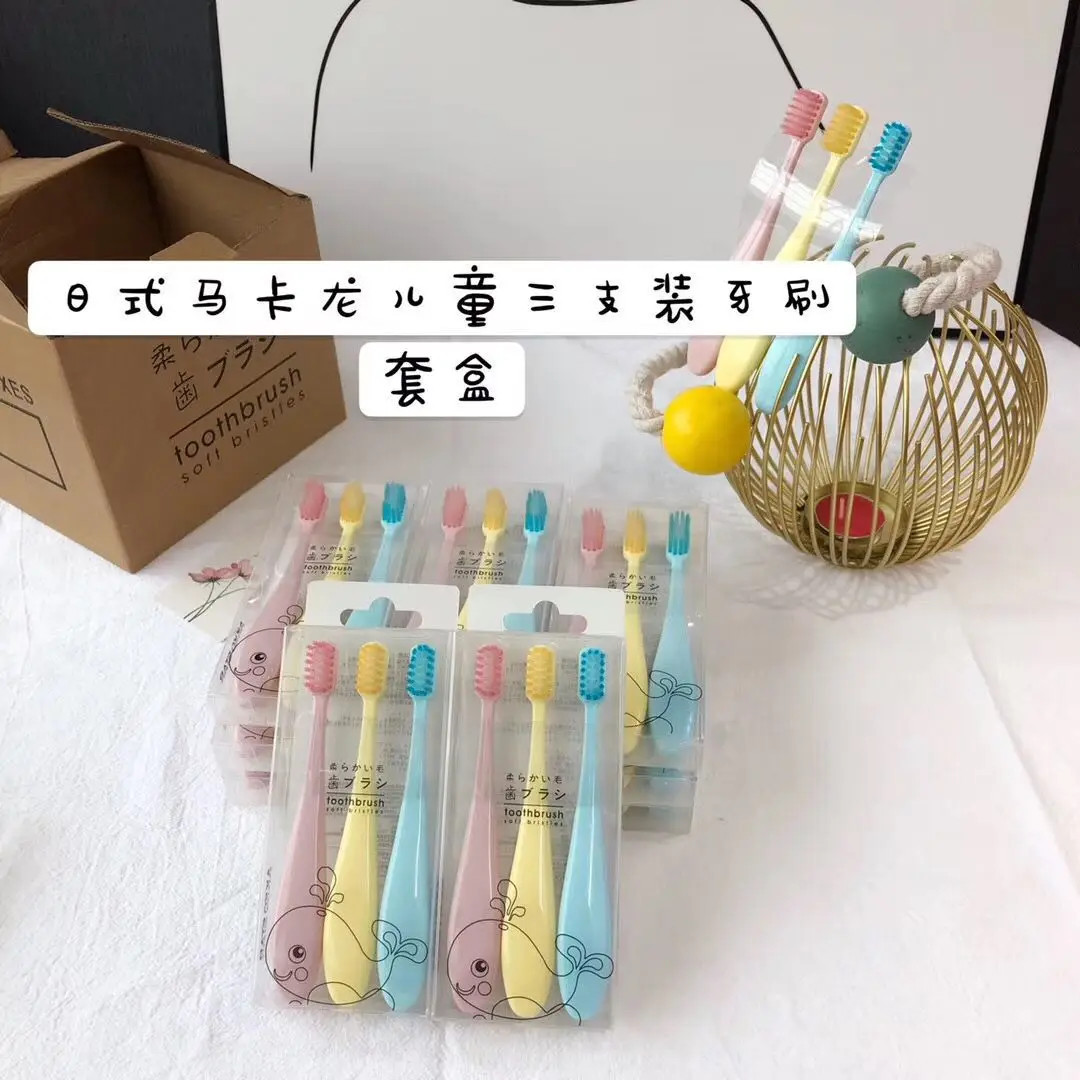 Wechat Business Hot Selling Japanese Style Macarons Three Bottles CHILDREN'S Toothbrush Set Creative Big Head Handle Support
Wechat Business Hot Selling Japanese Style Macarons Three Bottles CHILDREN'S Toothbrush Set Creative Big Head Handle Support
