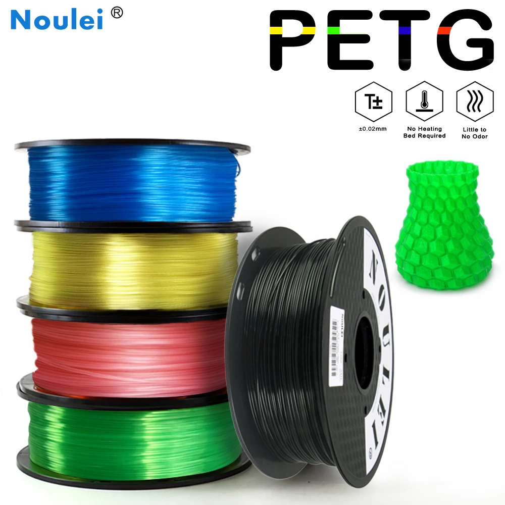 Noulei 3D Printer Filament PETG 1.75mm 1KG Spool High Light Transmittance Material for 3D Printer
Noulei 3D Printer Filament PETG 1.75mm 1KG Spool High Light Transmittance Material for 3D Printer