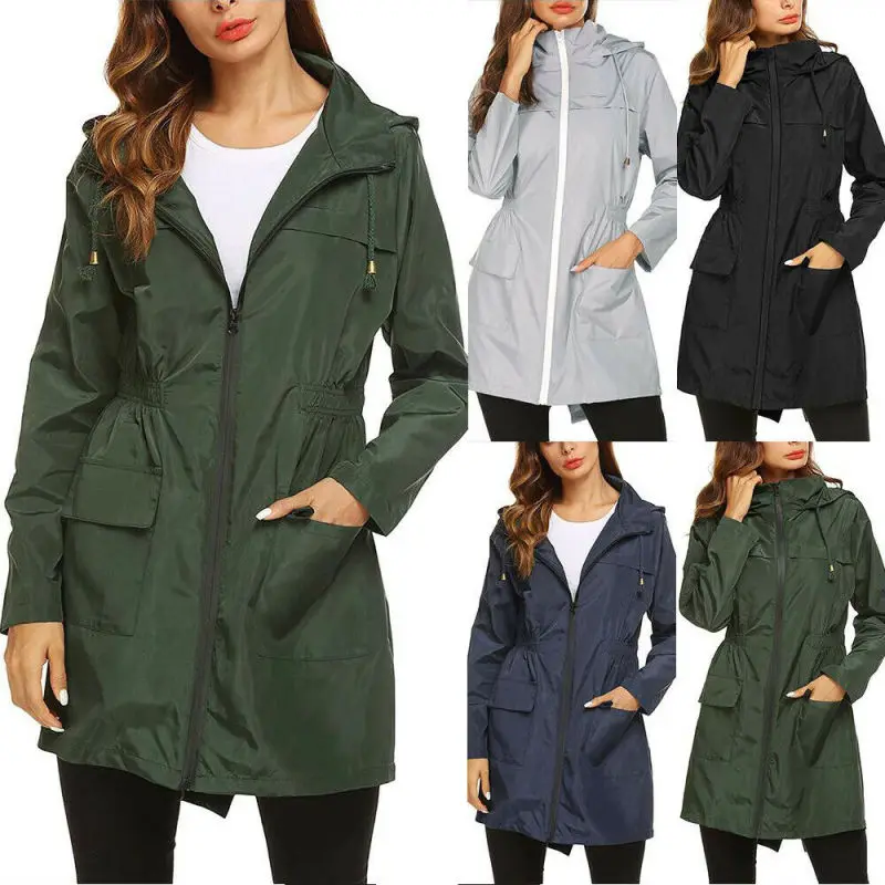 Women Waterproof Coat Hooded Pocket Warm Windbreaker Draw Cord Outwear Jacket
Women Waterproof Coat Hooded Pocket Warm Windbreaker Draw Cord Outwear Jacket
