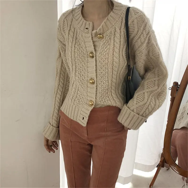 HziriP Soft Simple Thick Twisted New Cardigans Lazy Style Chic Spring Autumn Fairy Solid Casual Knitted Plus Short Sweaters
HziriP Soft Simple Thick Twisted New Cardigans Lazy Style Chic Spring Autumn Fairy Solid Casual Knitted Plus Short Sweaters