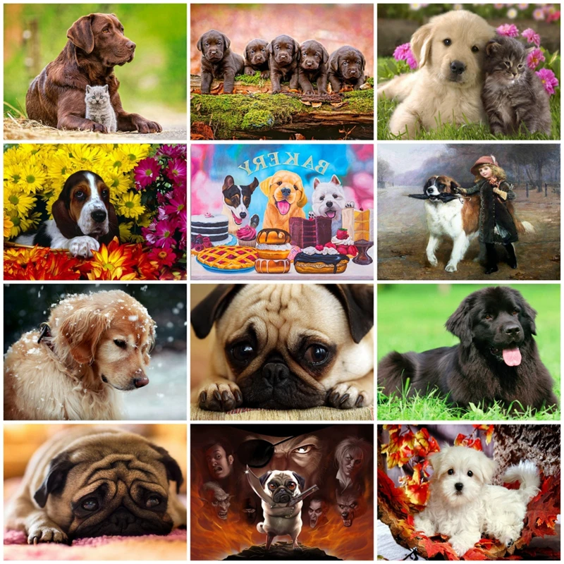 5D DIY Diamond Painting dog Diamond Painting Cross Stitch Full square round diamond Needlework Home Decorative 
5D DIY Diamond Painting dog Diamond Painting Cross Stitch Full square round diamond Needlework Home Decorative