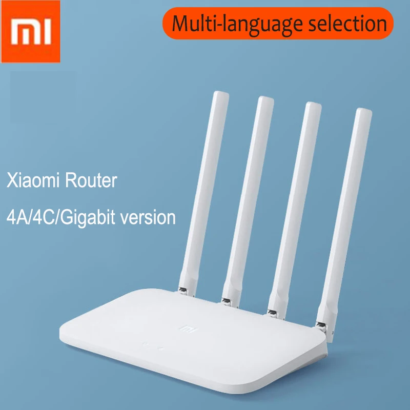 Xiaomi Router 4A/4C Gigabit Mi Router 2.4G 5.0GHz Dual-Band 300/1200Mbps Wifi Repeater 802.11ac Support 12 national languages
Xiaomi Router 4A/4C Gigabit Mi Router 2.4G 5.0GHz Dual-Band 300/1200Mbps Wifi Repeater 802.11ac Support 12 national languages