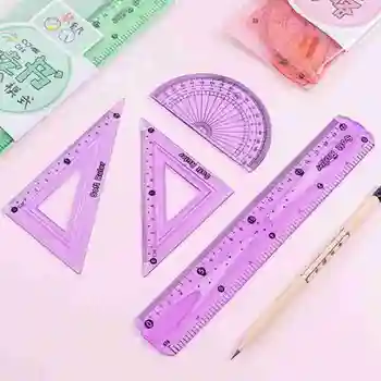 4pcs/set Rulers Cartoon Soft Cartoon Set Ruler Straight Ruler Triangle Ruler Angle PVC Ruler Student Special Stationery Supplies
4pcs/set Rulers Cartoon Soft Cartoon Set Ruler Straight Ruler Triangle Ruler Angle PVC Ruler Student Special Stationery Supplies