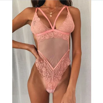 2020 Erotic Lingerie Womens Lace Bodysuit Sling Backless Mesh See-Though Solid Color Sleeveless Bodysuit Sexy Longerie Hot Sale
2020 Erotic Lingerie Womens Lace Bodysuit Sling Backless Mesh See-Though Solid Color Sleeveless Bodysuit Sexy Longerie Hot Sale