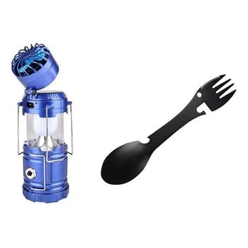 3 in 1 Solar Rechargeable Fan Multi-Function LED Camping Light & Multifunctional Camping Equipment Cookware Spoon Fork
3 in 1 Solar Rechargeable Fan Multi-Function LED Camping Light & Multifunctional Camping Equipment Cookware Spoon Fork