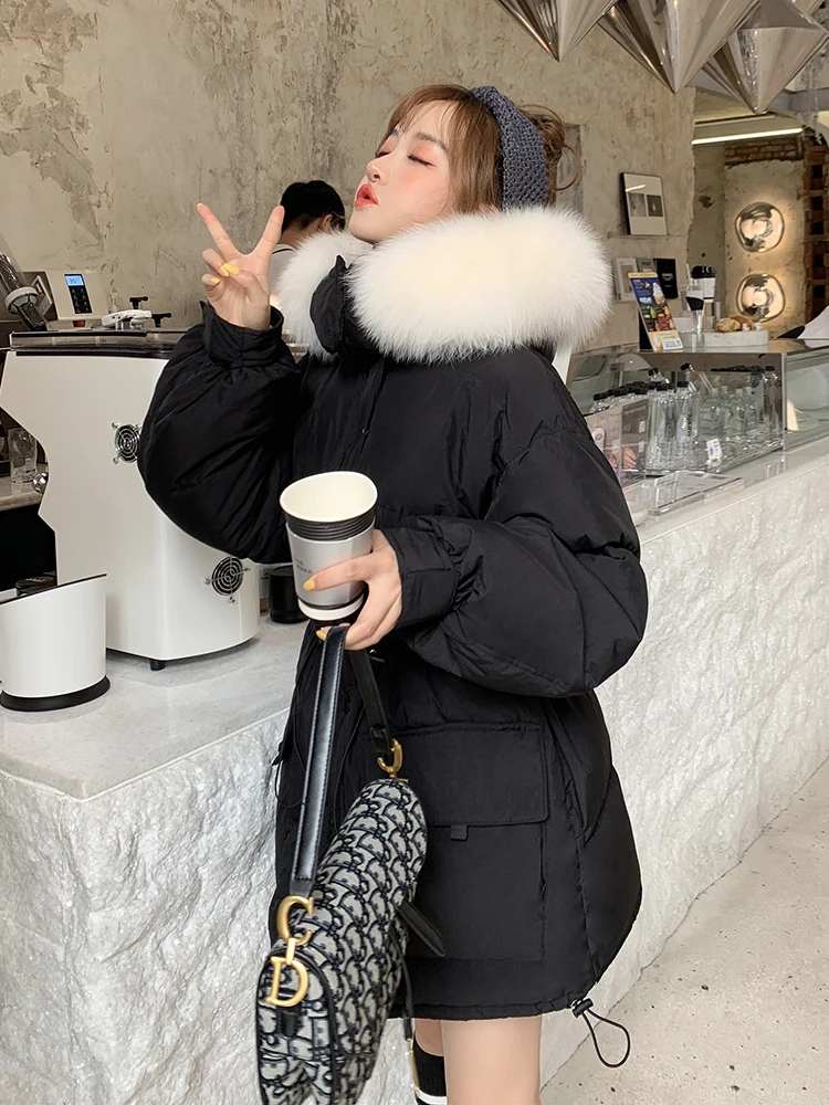 2020 White Duck Down Jacket Women Winter Coat Korean Real Fox Fur Collar Overcoat Puffer Jacket Kurtka Damska KJ3480
2020 White Duck Down Jacket Women Winter Coat Korean Real Fox Fur Collar Overcoat Puffer Jacket Kurtka Damska KJ3480