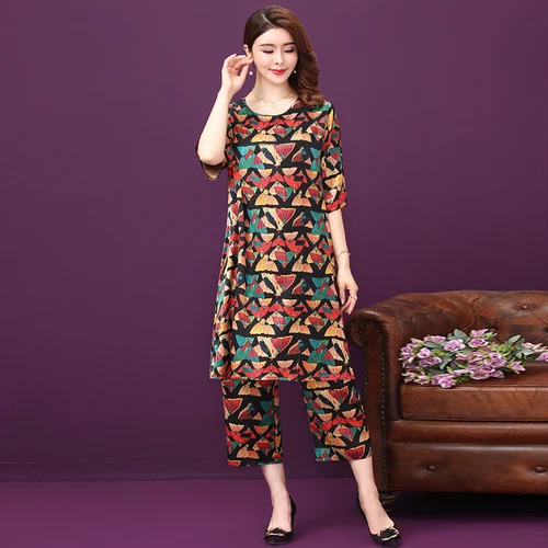 2019 Autumn New Literature Art Style Classic Round Collar Women Female Silk Two Piece Dress Lady Seven Minute Wide Leg Trousers
2019 Autumn New Literature Art Style Classic Round Collar Women Female Silk Two Piece Dress Lady Seven Minute Wide Leg Trousers