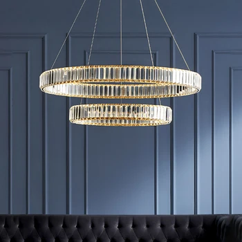 Modern Ring Crystals Chandelier Lighting Round Circle Double Layer Living Lighting Projects Lights Gold/chrome Stainless Steel
Modern Ring Crystals Chandelier Lighting Round Circle Double Layer Living Lighting Projects Lights Gold/chrome Stainless Steel