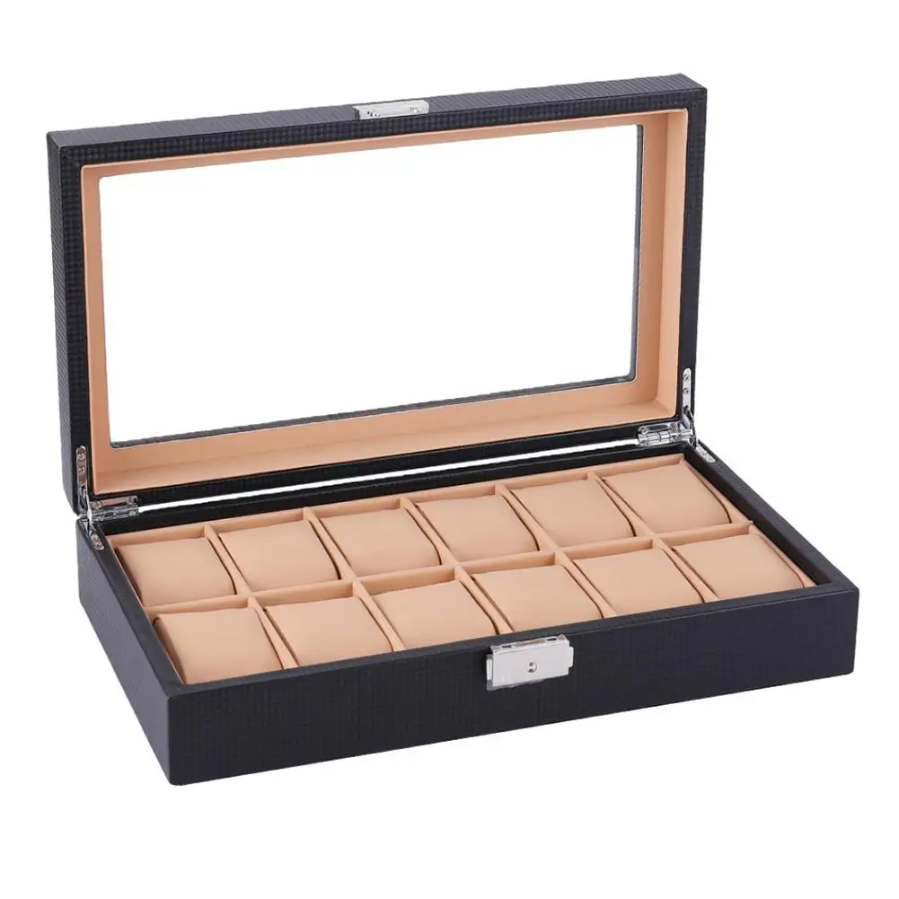 Faux Leather 12 Slots Jewelry Wrist Watches Holder Display Storage Box Organizer
Faux Leather 12 Slots Jewelry Wrist Watches Holder Display Storage Box Organizer