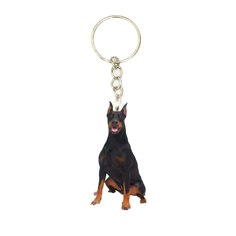 Acrylic Dobermann Dog Keyring Animal Strong Dogs Stainless Steel Keychain Men Car Key Chain Ring Gift Gifts for Women Keyring
Acrylic Dobermann Dog Keyring Animal Strong Dogs Stainless Steel Keychain Men Car Key Chain Ring Gift Gifts for Women Keyring