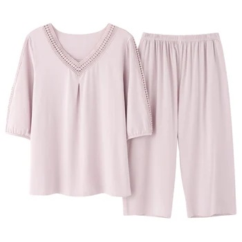 Fashion New Spring Women Clothes Pajamas Set Women Pajama Set Casual Style Homesuit Homeclothes Sleepwear Capris Solid Ladies
Fashion New Spring Women Clothes Pajamas Set Women Pajama Set Casual Style Homesuit Homeclothes Sleepwear Capris Solid Ladies