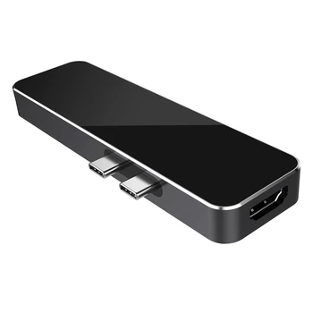 USB C HUB Type C Thunderbolt 3 Dock 7 in 1 USB-C Adapter with USB 3.0 Ports TF Slot Micro-SD Card for Mac Book Pro
USB C HUB Type C Thunderbolt 3 Dock 7 in 1 USB-C Adapter with USB 3.0 Ports TF Slot Micro-SD Card for Mac Book Pro