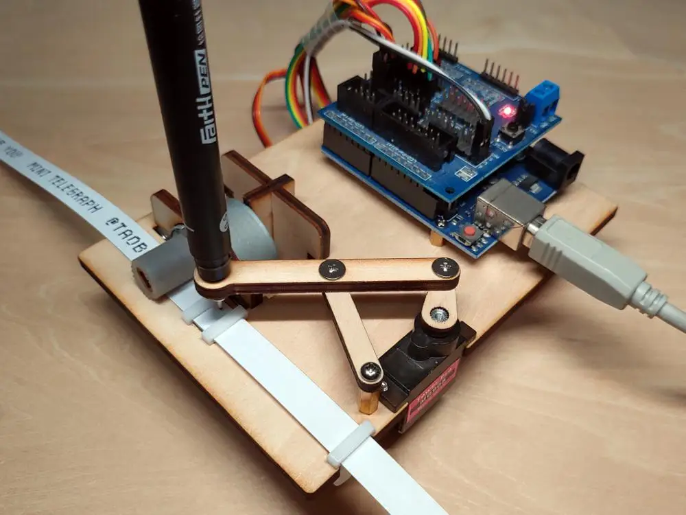 Mini Telegraph Open Source Telegraph Machine for Arduino with Servos Maker Diy Robotic Arm Writing Robot Clock DIY STEM Toy Part
Mini Telegraph Open Source Telegraph Machine for Arduino with Servos Maker Diy Robotic Arm Writing Robot Clock DIY STEM Toy Part