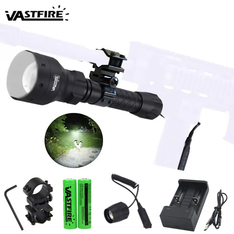 

UF-1405 350lm Zoomable Scout Light 500 Yards Tactical White Hunting Flashlight Keymod Rail Mount Weapon Pistol light 1 Mode