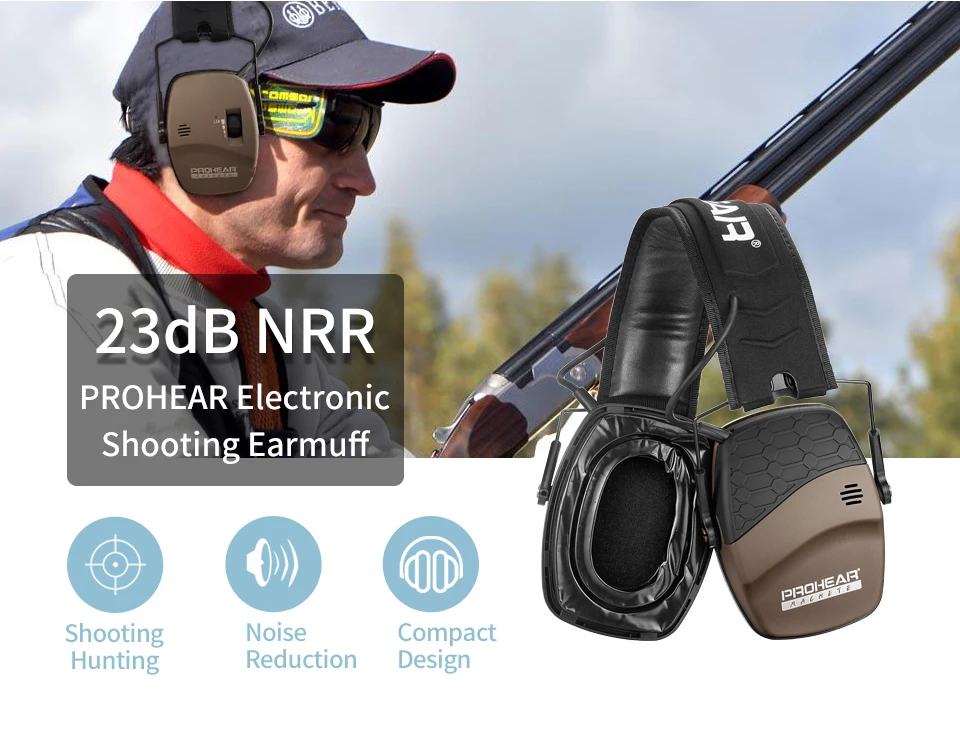 ZOHAN Electronic Shooting Ear Protection Sound Amplification Noise Reduction Ear Muffs Professional Hunting Ear Defender NRR22 ZOHAN Electronic Shooting Ear Protection Sound Amplification Noise Reduction Ear Muffs Professional Hunting Ear Defender NRR22