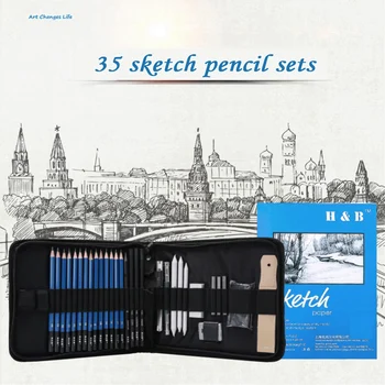 35 Pieces of Professional Drawing Pencil Set Sketch Kit Art Drawing Supplies Pen Painting Marker Stationery School Gift Pens 
35 Pieces of Professional Drawing Pencil Set Sketch Kit Art Drawing Supplies Pen Painting Marker Stationery School Gift Pens