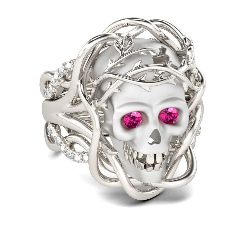 3 шт./компл. женское модное серебряное кольцо с натуральным рубином и бриллиантом
