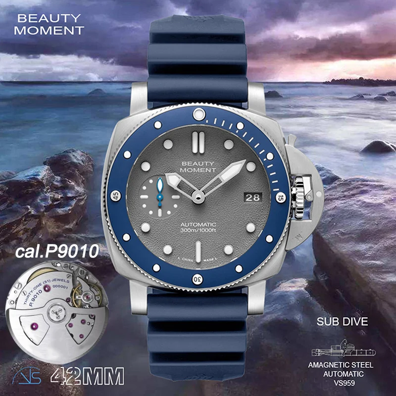 Men's Mechanical Watch PAM959 42mm VSF Best Edition Blue Ceramic Bezel Blue Rubber Strap P9010 Movement Diving AAA Watch
Men's Mechanical Watch PAM959 42mm VSF Best Edition Blue Ceramic Bezel Blue Rubber Strap P9010 Movement Diving AAA Watch