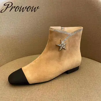 Prowow New Runway Design Suede Leather Zip Side Ankle Boots Round Toe Thick Heel Low Heel Winter Boots Zapatos Mujer
Prowow New Runway Design Suede Leather Zip Side Ankle Boots Round Toe Thick Heel Low Heel Winter Boots Zapatos Mujer
