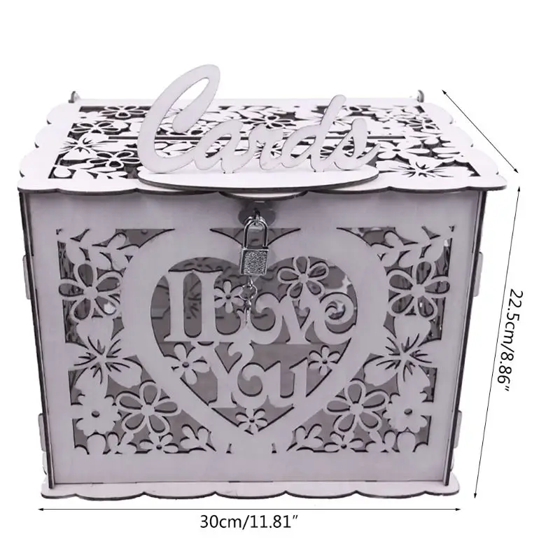 DIY Wooden Lock Wedding Letter Box Vintage Ornament Card Organizer Birthday Party Gift Wedding Decor 831B
DIY Wooden Lock Wedding Letter Box Vintage Ornament Card Organizer Birthday Party Gift Wedding Decor 831B