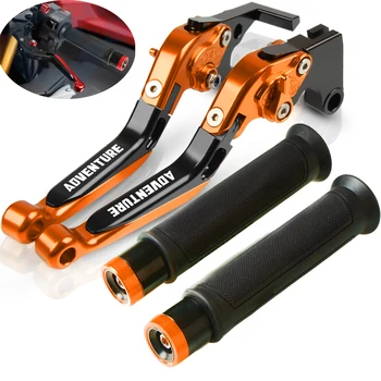 For KTM 950 Adventure 2003 2004 2005 2006 CNC Aluminum Motorcycle Brake Clutch Lever Extendable Adjustable Hand Grip Handlebar