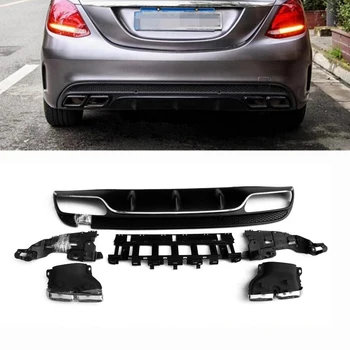 High quality PP Stainless steel rear bumper lip diffuser with exhaust tip for Benz W205 Sport Bumper 2015-2018
High quality PP Stainless steel rear bumper lip diffuser with exhaust tip for Benz W205 Sport Bumper 2015-2018