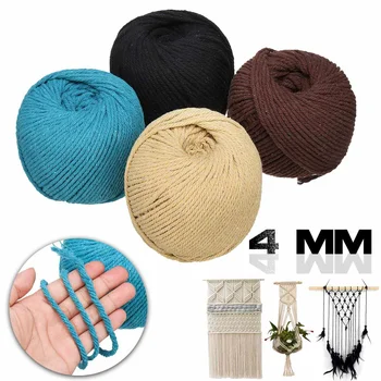 4mm Cotton Cord Eco-Friendly Twisted Rope High Tenacity Thread DIY Textile Craft Woven String Home Decoration Touw 120.3 Yd
4mm Cotton Cord Eco-Friendly Twisted Rope High Tenacity Thread DIY Textile Craft Woven String Home Decoration Touw 120.3 Yd