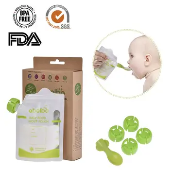 10pcs 180ML Baby Food Storage Pouch with Spoon Infant Feeding Bag Double Zipper Reusable Food Bag Refillable Complementary Pouch
10pcs 180ML Baby Food Storage Pouch with Spoon Infant Feeding Bag Double Zipper Reusable Food Bag Refillable Complementary Pouch