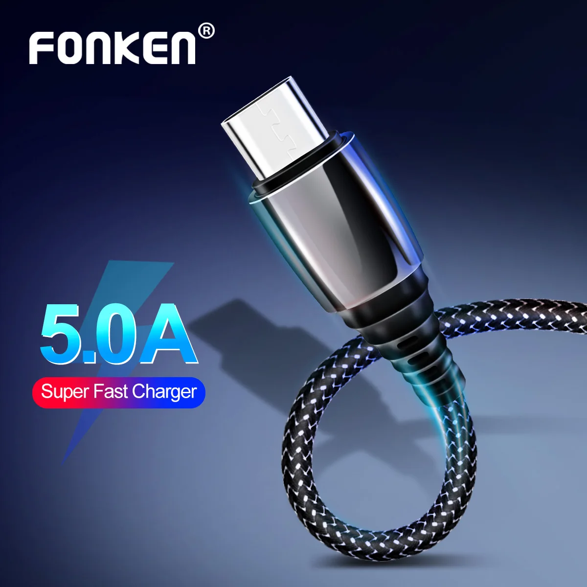 FONKEN 5A Type C USB Cable for Phone Fast Charge USB C Cord 0.3m 1m Zinc alloy Nylon braided Universal Charger Type-C Data Cable
FONKEN 5A Type C USB Cable for Phone Fast Charge USB C Cord 0.3m 1m Zinc alloy Nylon braided Universal Charger Type-C Data Cable