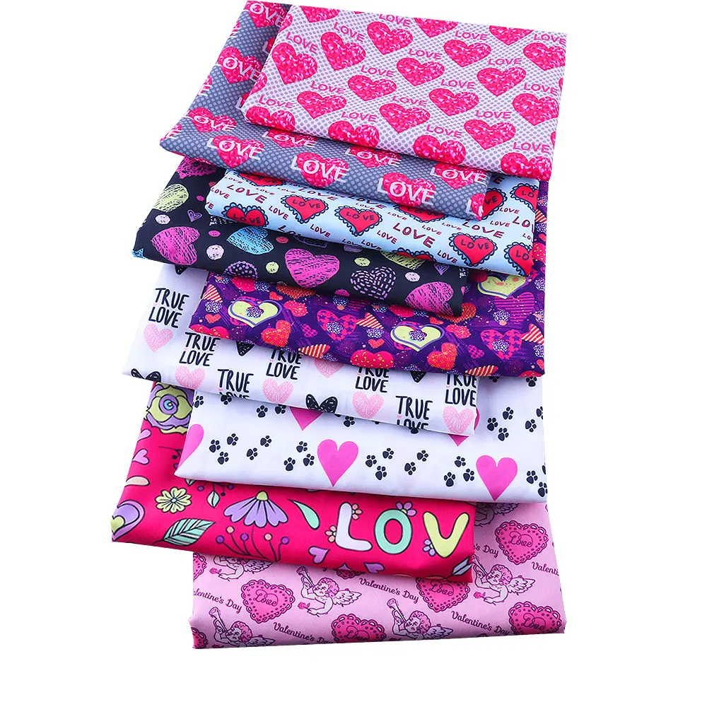 50*140CM Valentine's Day Polyester cotton Fabric Patchwor Printed for Tissue Kids Home Textile for Sewing Doll Dress Curtain
50*140CM Valentine's Day Polyester cotton Fabric Patchwor Printed for Tissue Kids Home Textile for Sewing Doll Dress Curtain