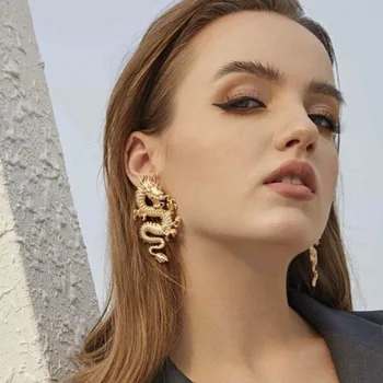 Vintage Chinese Style Dragon Stud Earrings for Female 2020 Trendy Punk Personality Animal Totem Earrings Statement Jewelry Gift
Vintage Chinese Style Dragon Stud Earrings for Female 2020 Trendy Punk Personality Animal Totem Earrings Statement Jewelry Gift