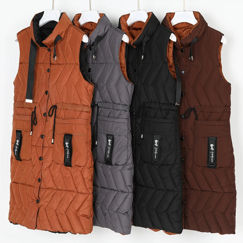 SWREDMI Casual Stand Collar Women's Winter Vest Slim Drawstring Warm Vest Parka Sleeveless Female Jacket Coat Autumn Cotton Vest
SWREDMI Casual Stand Collar Women's Winter Vest Slim Drawstring Warm Vest Parka Sleeveless Female Jacket Coat Autumn Cotton Vest