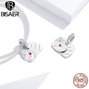 BISAER 925 Sterling Silver Double-layer Heart Charms Propose Marriage Beads Pendant Fit DIY Bracelets Jewelry Gift GAC269
BISAER 925 Sterling Silver Double-layer Heart Charms Propose Marriage Beads Pendant Fit DIY Bracelets Jewelry Gift GAC269