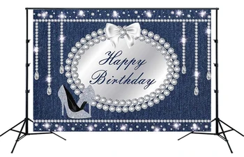 Glitter Diamonds Denim Style Birthday Party Backdrop High Heels Crystal Woman Party Decor Banner Supplies Photo Background SM242
Glitter Diamonds Denim Style Birthday Party Backdrop High Heels Crystal Woman Party Decor Banner Supplies Photo Background SM242