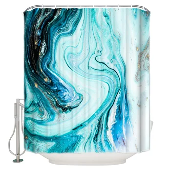 Sea Wave Art Light Blue PatternWaterproof Bathroom Shower Curtain Modern Household Shower Curtain
Sea Wave Art Light Blue PatternWaterproof Bathroom Shower Curtain Modern Household Shower Curtain