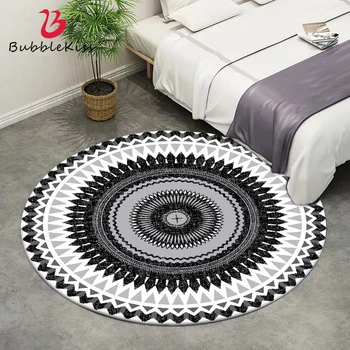 Bubble Kiss Ethnic Retro Round Carpet Geometric Pattern Living Room Carpet Black White Bedroom Decor Rug Anti-Slip Bedside Rugs
Bubble Kiss Ethnic Retro Round Carpet Geometric Pattern Living Room Carpet Black White Bedroom Decor Rug Anti-Slip Bedside Rugs