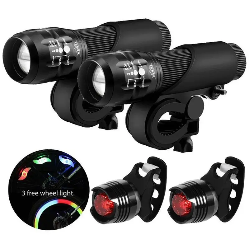 Bicycle Light Set Led Bicycle Light With Zoomable Function 3 Modes 3 Aaa Battery Powered Bicycle Light Kit (With 3 Wheel Light
Bicycle Light Set Led Bicycle Light With Zoomable Function 3 Modes 3 Aaa Battery Powered Bicycle Light Kit (With 3 Wheel Light