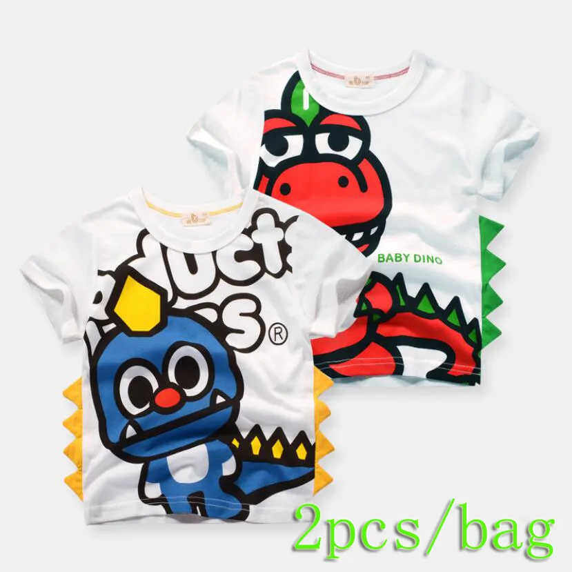 

baby boys girls T-shirt 1-9T kids cartoon dinosaur shirt O-neck toddler cotton pullover children outwear shirt 2pcs/bag jacket