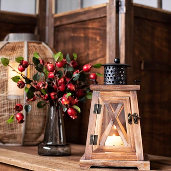 Vintage Wooden Candle Lantern With Black Iron Cap and Cross Door European Home Garden Handmade Natural Wood Hanging Lantern
Vintage Wooden Candle Lantern With Black Iron Cap and Cross Door European Home Garden Handmade Natural Wood Hanging Lantern