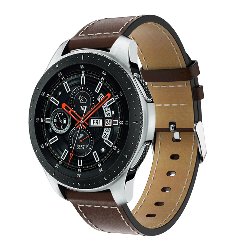Ремешок для часов Samsung Galaxy 46 мм кожаный классический браслет ремешки умных