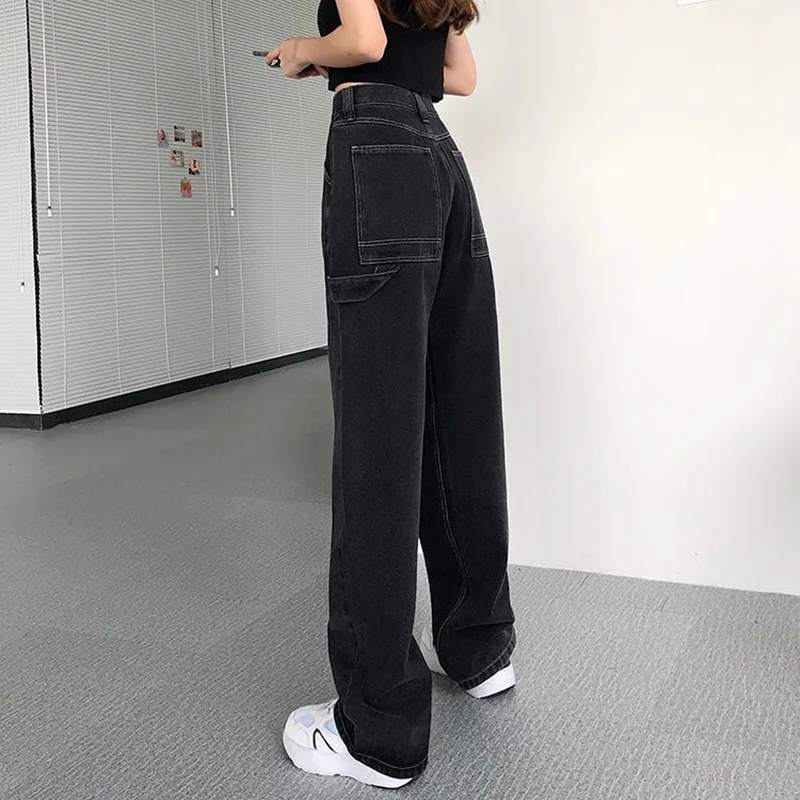 2021 New Jeans For Women Back Loose High Waist mom Large Size Straight pants Long Wide Leg Women Jeans streetwear
2021 New Jeans For Women Back Loose High Waist mom Large Size Straight pants Long Wide Leg Women Jeans streetwear