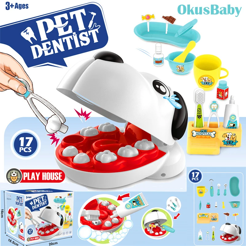Children's DIY Doctor Toy Veterinary Simulation Dog Tooth Extraction Pet Healty Care Toy Educational Kit Role Play Set
Children's DIY Doctor Toy Veterinary Simulation Dog Tooth Extraction Pet Healty Care Toy Educational Kit Role Play Set