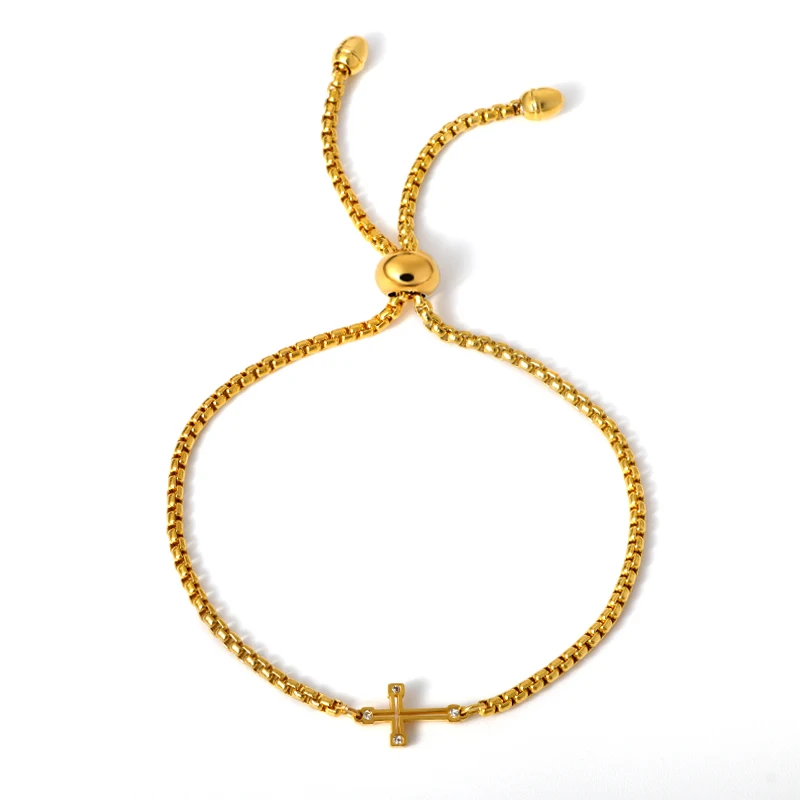 Cross Star Chain Link Bracelets & Bangles Sliver Color Titanium Bracelet Steel Jewellery Adjustable Cuff Bangles Accessories
Cross Star Chain Link Bracelets & Bangles Sliver Color Titanium Bracelet Steel Jewellery Adjustable Cuff Bangles Accessories