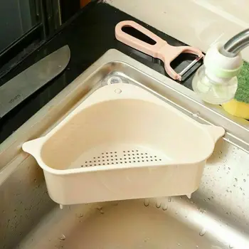 Kitchen Triangular Sink Strainer Drain Vegetable Fruite Drainer Basket Suction Cup Sponge Holder Storage Rack Sink Filter Shelf 
Kitchen Triangular Sink Strainer Drain Vegetable Fruite Drainer Basket Suction Cup Sponge Holder Storage Rack Sink Filter Shelf