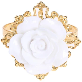 12Pcs/Set Resin Rose White Napkin Ring Table Kitchen Serviette Holder For Wedding Banquet Party Dinner Decoration Gold
12Pcs/Set Resin Rose White Napkin Ring Table Kitchen Serviette Holder For Wedding Banquet Party Dinner Decoration Gold